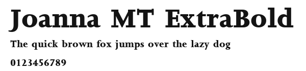 Joanna MT ExtraBold Preview