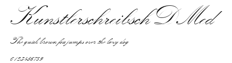 KunstlerschreibschDMed Preview