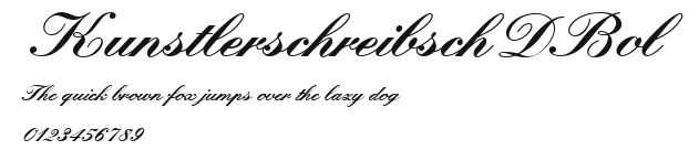 KunstlerschreibschDBol Preview