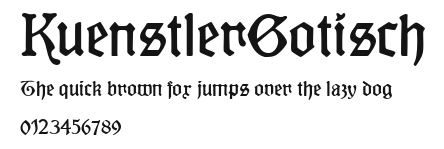 KuenstlerGotisch Preview