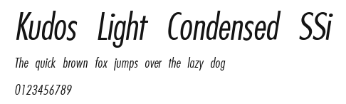 Kudos Light Condensed SSi Preview