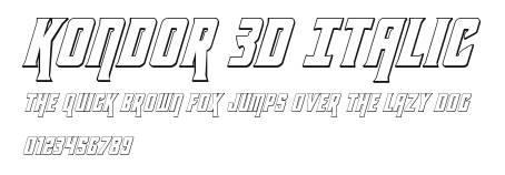 Kondor 3D Italic Preview