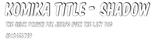 Komika Title - Shadow Preview