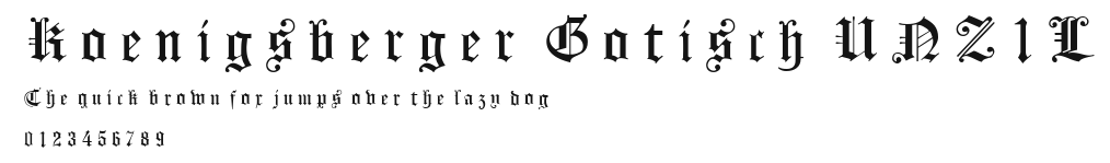 Koenigsberger Gotisch UNZ1L Preview