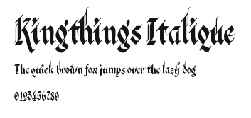 Kingthings Italique Preview