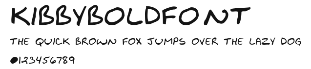 KibbyBoldFont Preview
