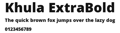 Khula ExtraBold Preview