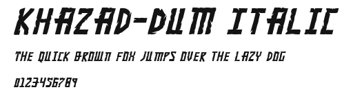 Khazad-Dum Italic Preview