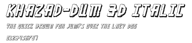 Khazad-Dum 3D Italic Preview