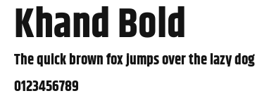 Khand Bold Preview