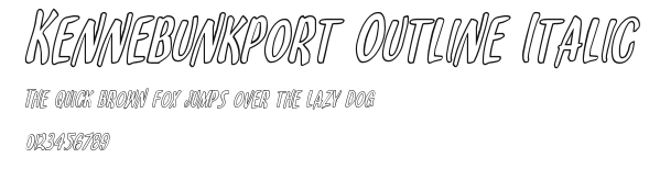 Kennebunkport Outline Italic Preview