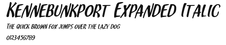 Kennebunkport Expanded Italic Preview