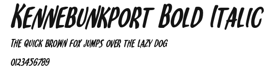 Kennebunkport Bold Italic Preview