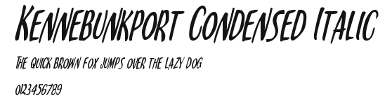Kennebunkport Condensed Italic Preview