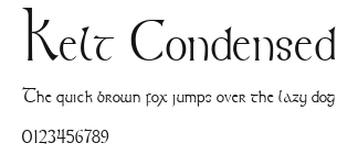 Kelt Condensed Preview