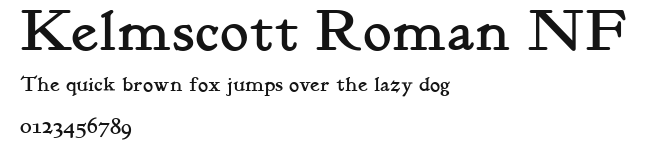 Kelmscott Roman NF Preview