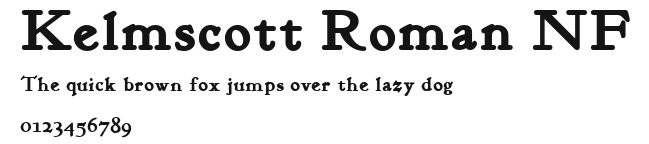 Kelmscott Roman NF Preview