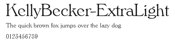 KellyBecker-ExtraLight Preview