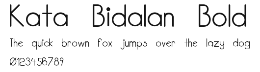 Kata Bidalan Bold Preview