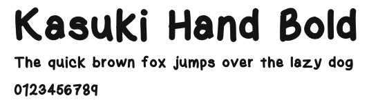Kasuki Hand Bold Preview