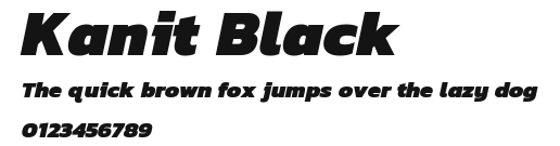 Kanit Black Preview