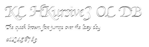 KL HKursive3 OL DB Preview