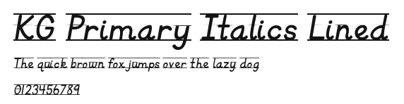 KG Primary Italics Lined Preview