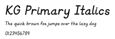 KG Primary Italics Preview