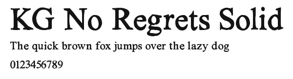 KG No Regrets Solid Preview