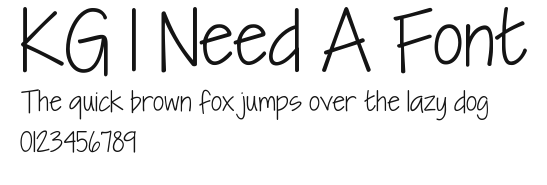 KG I Need A Font Preview