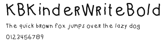 KBKinderWriteBold Preview