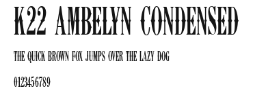 K22 Ambelyn Condensed Preview