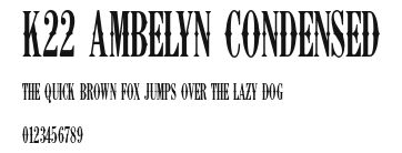 K22 Ambelyn Condensed Preview
