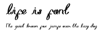 life is font Preview