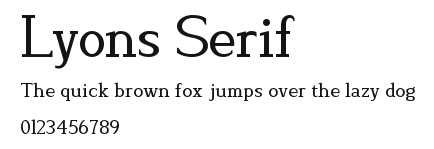 Lyons Serif Preview