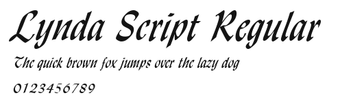 Lynda Script Regular Preview