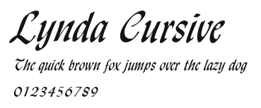 Lynda Cursive Preview