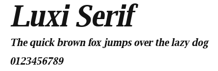 Luxi Serif Preview