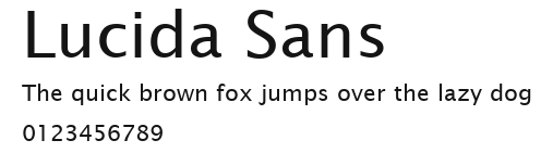 Lucida Sans Preview