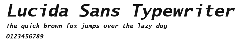 Lucida Sans Typewriter Preview