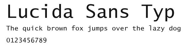 Lucida Sans Typ Preview