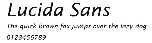 Lucida Sans Preview