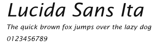 Lucida Sans Ita Preview