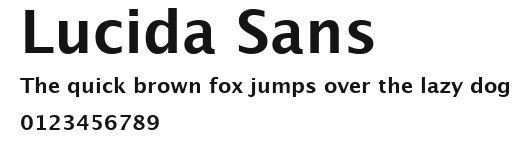 Lucida Sans Preview