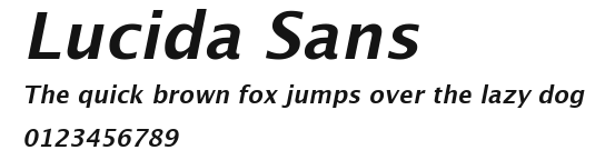 Lucida Sans Preview