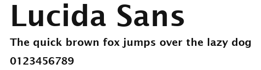 Lucida Sans Preview