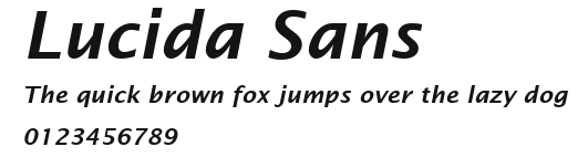 Lucida Sans Preview