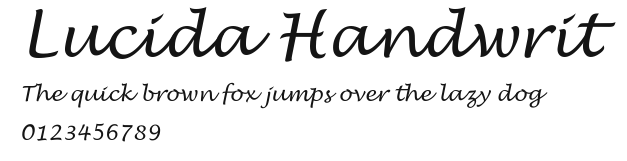 Lucida Handwrit Preview