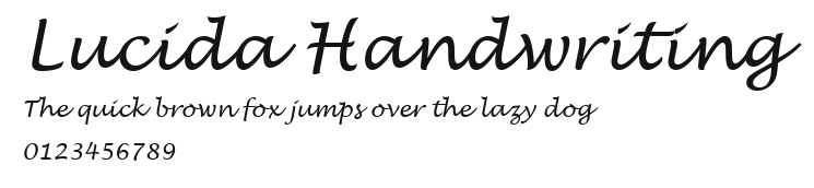 Lucida Handwriting Preview