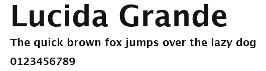 Lucida Grande Preview